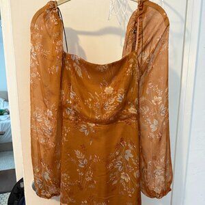 Brown Thanksgiving Dress (Forever 21)